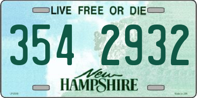 NH license plate 3542932