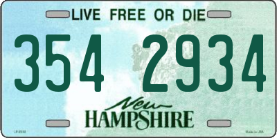 NH license plate 3542934