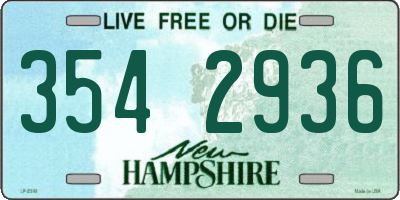 NH license plate 3542936