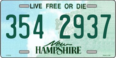 NH license plate 3542937