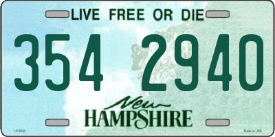 NH license plate 3542940