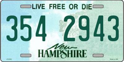 NH license plate 3542943