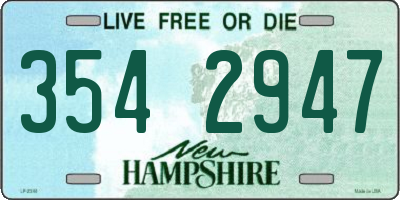 NH license plate 3542947
