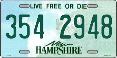 NH license plate 3542948