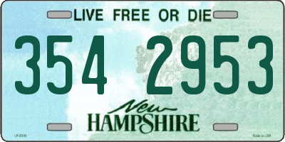 NH license plate 3542953