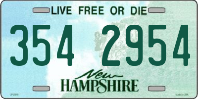 NH license plate 3542954