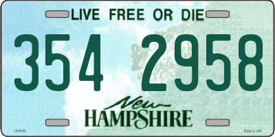 NH license plate 3542958