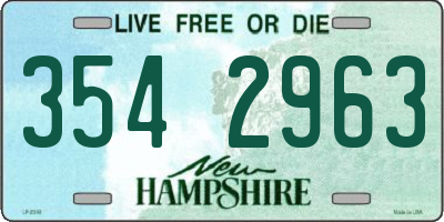 NH license plate 3542963