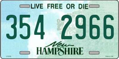 NH license plate 3542966