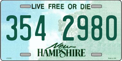 NH license plate 3542980