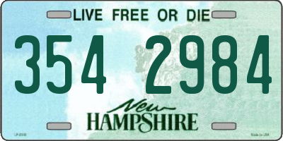 NH license plate 3542984