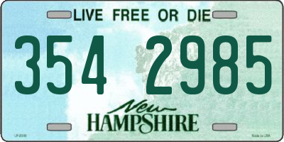 NH license plate 3542985