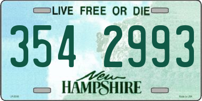 NH license plate 3542993