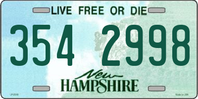 NH license plate 3542998