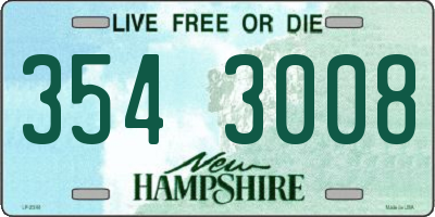NH license plate 3543008