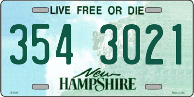 NH license plate 3543021