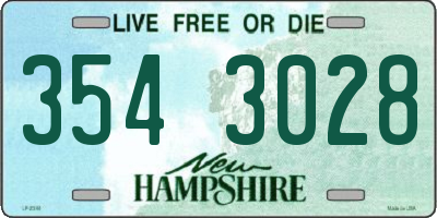 NH license plate 3543028