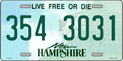 NH license plate 3543031