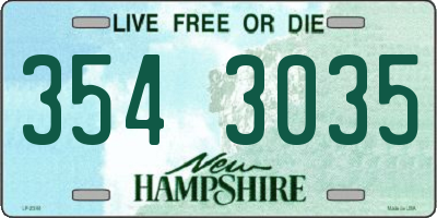 NH license plate 3543035