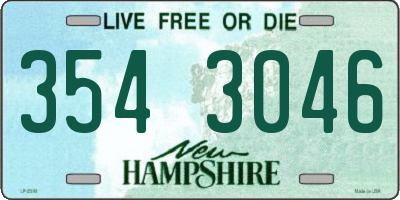NH license plate 3543046