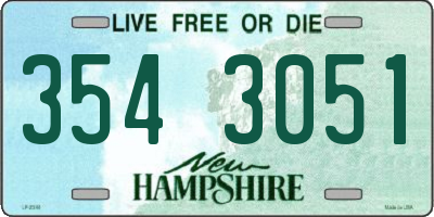NH license plate 3543051