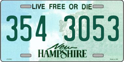 NH license plate 3543053