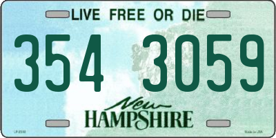 NH license plate 3543059