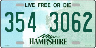 NH license plate 3543062
