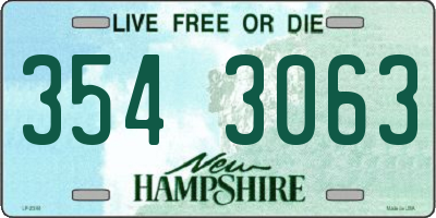 NH license plate 3543063