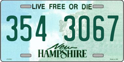 NH license plate 3543067