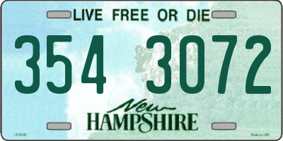 NH license plate 3543072
