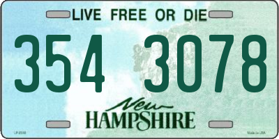 NH license plate 3543078