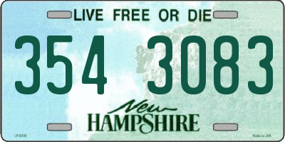 NH license plate 3543083