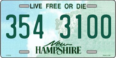 NH license plate 3543100