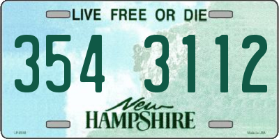 NH license plate 3543112
