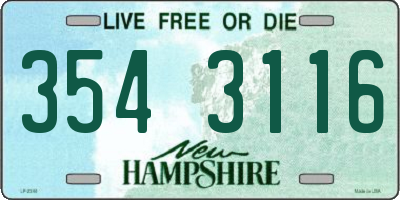 NH license plate 3543116