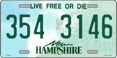 NH license plate 3543146