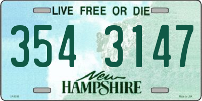 NH license plate 3543147