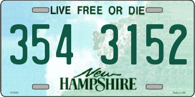 NH license plate 3543152