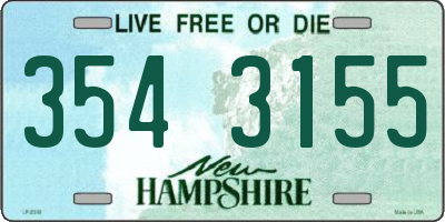 NH license plate 3543155