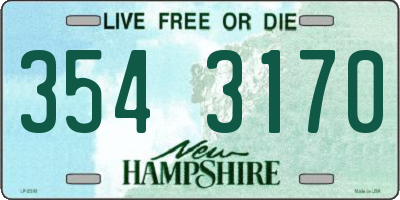 NH license plate 3543170