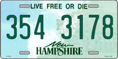 NH license plate 3543178