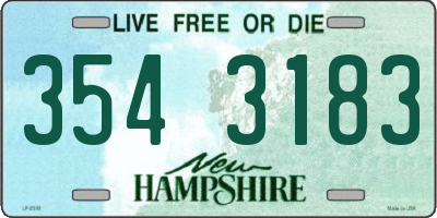 NH license plate 3543183