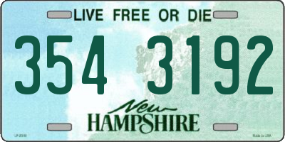 NH license plate 3543192