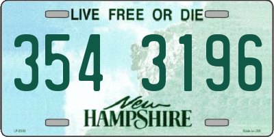 NH license plate 3543196