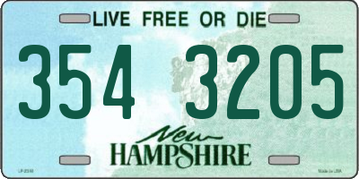 NH license plate 3543205