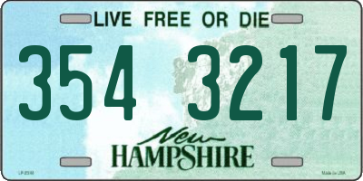 NH license plate 3543217