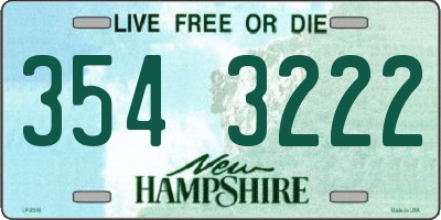 NH license plate 3543222