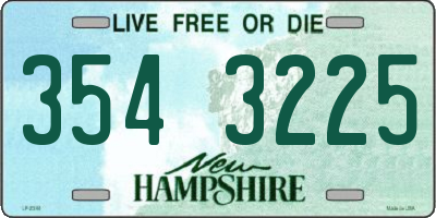 NH license plate 3543225