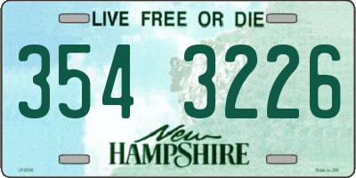 NH license plate 3543226